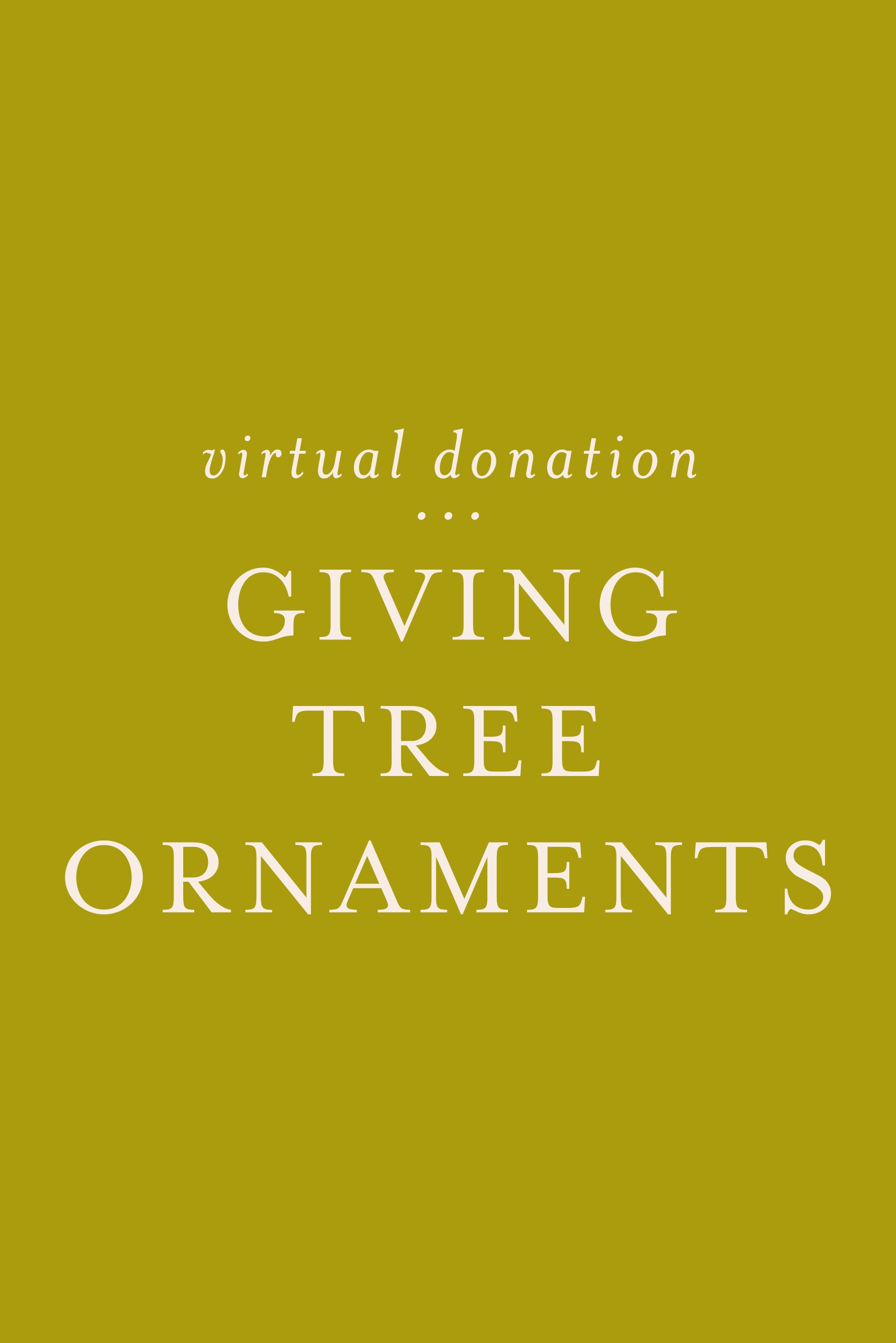 The Giving Tree Ornaments