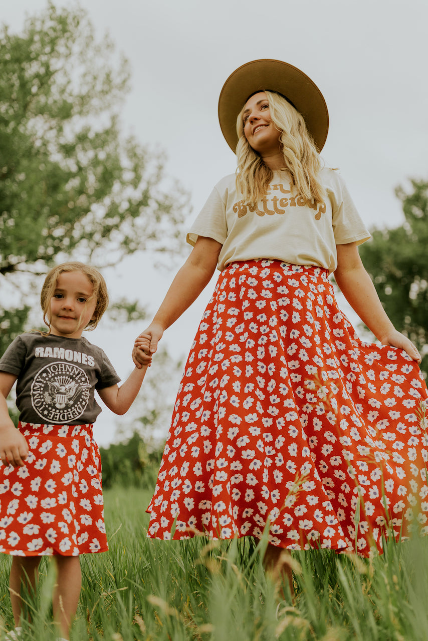 mother and daughter matching skirts
