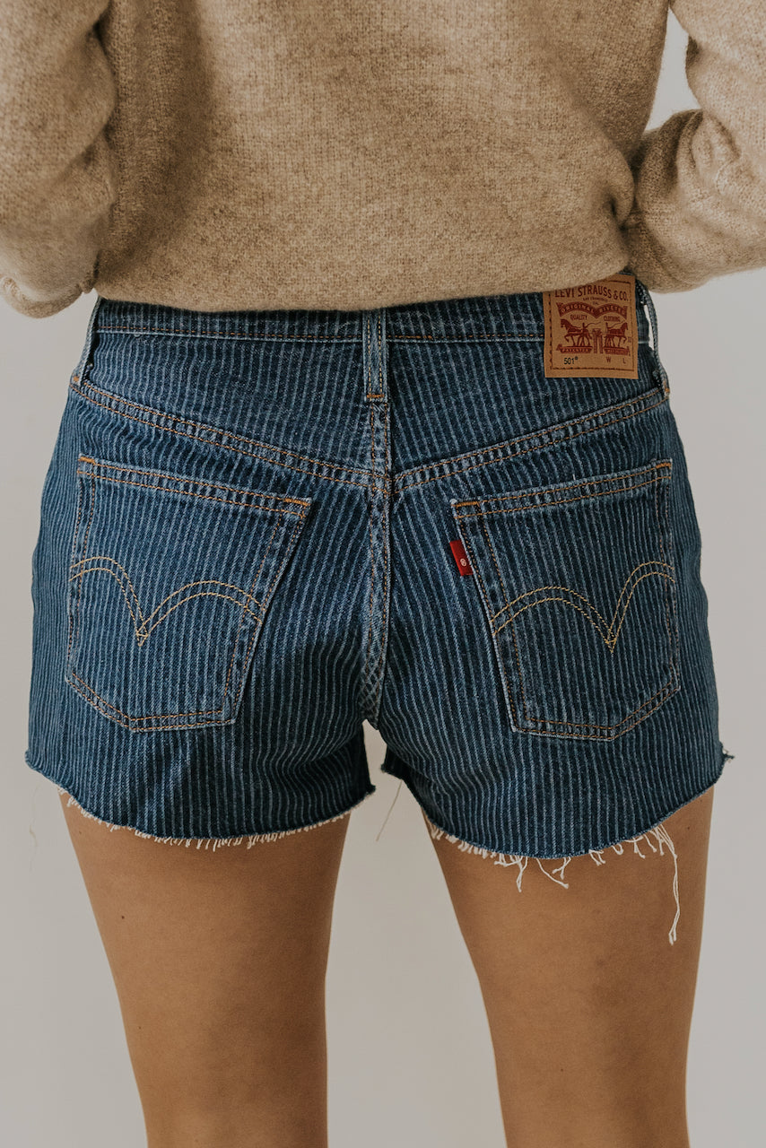 Pinstripe Denim Cutoff Shorts - Levi's 