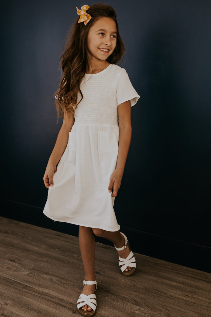 all white little girl dresses