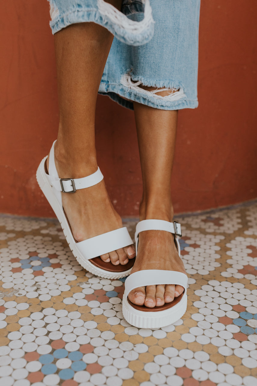 white mia sandals