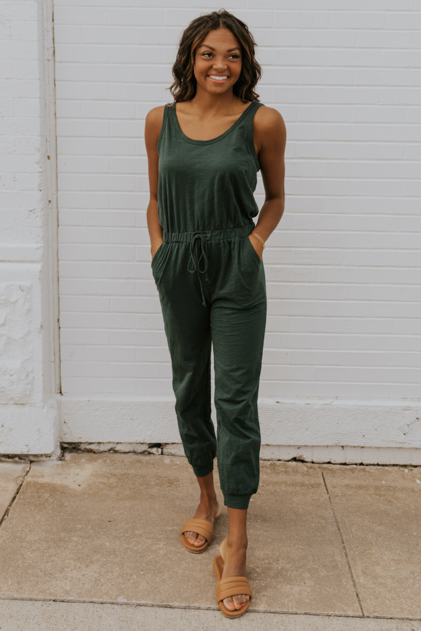 aerie green jumpsuit