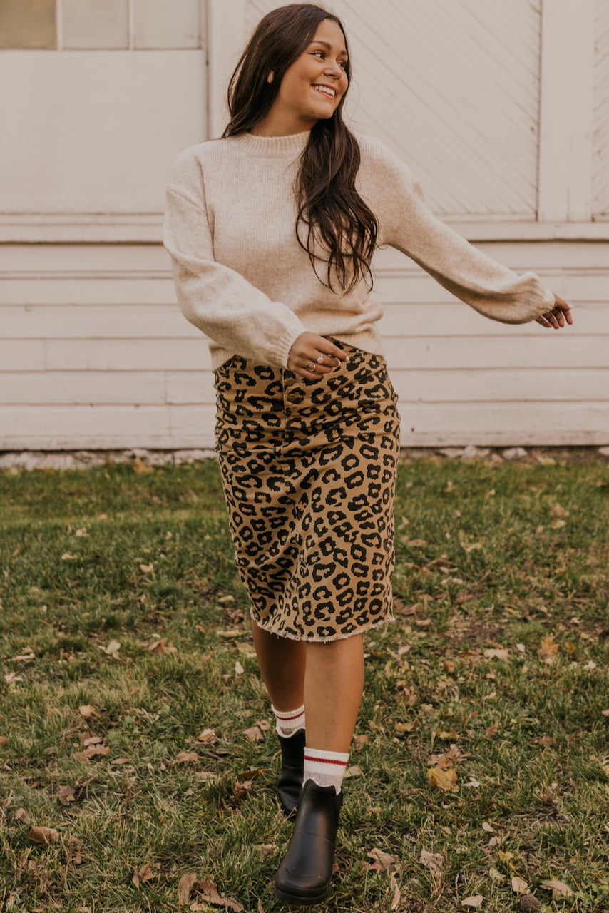 leopard print skirt