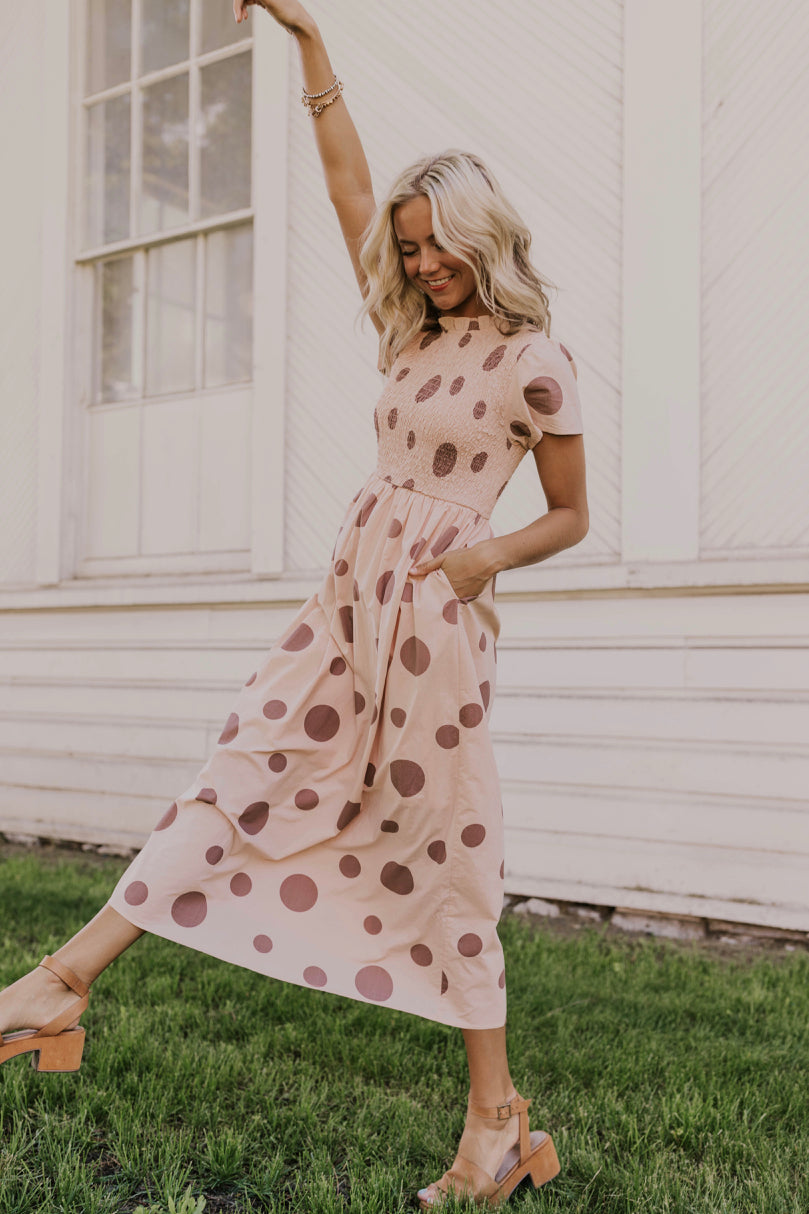 dot maxi dress