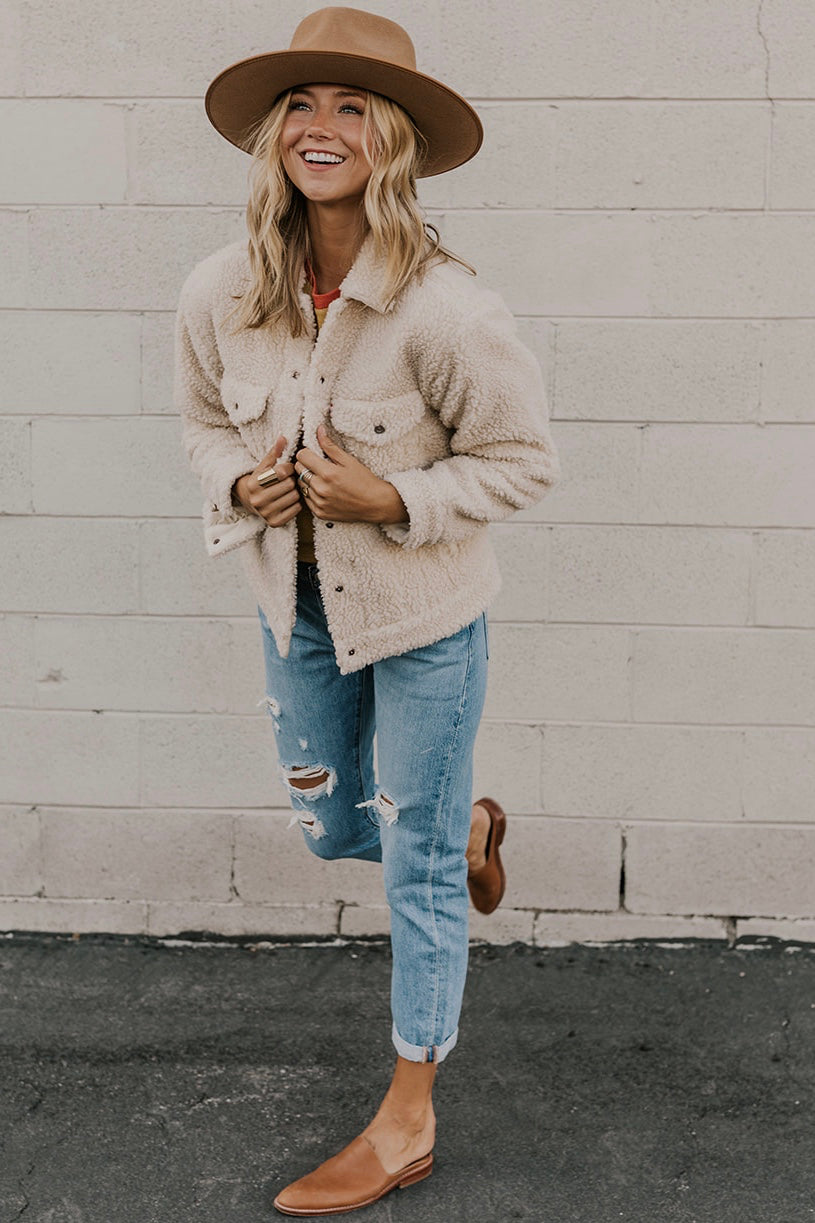 levi's cream sherpa trucker jacket