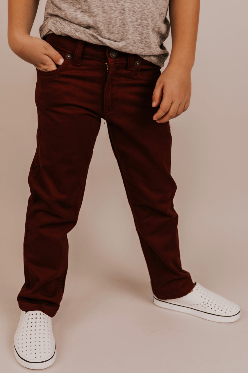 burgundy levi jeans