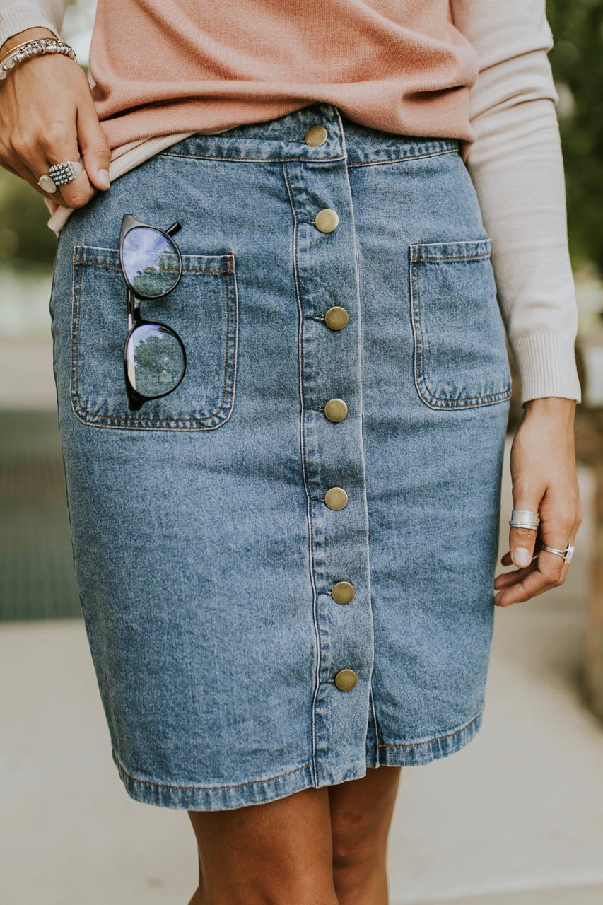 jean skirt