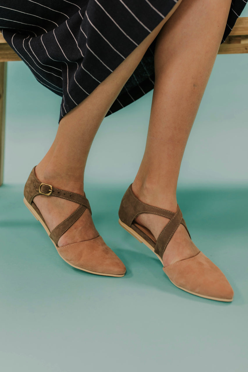 flats with criss cross straps