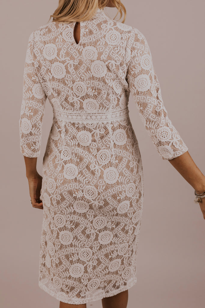 white lace dress modest