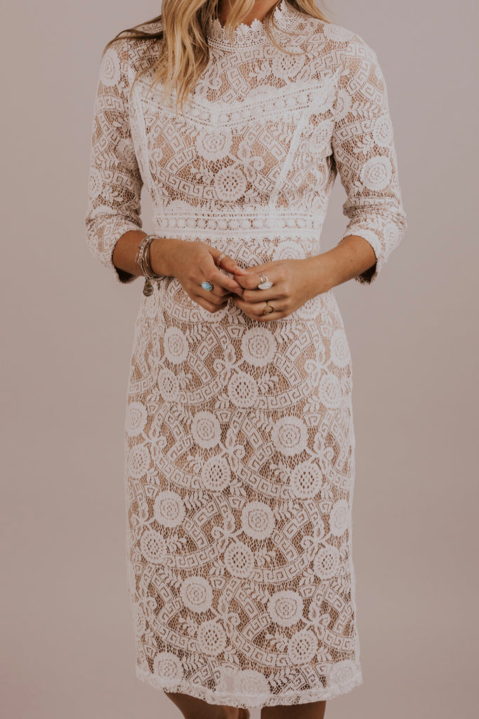 white lace dress modest