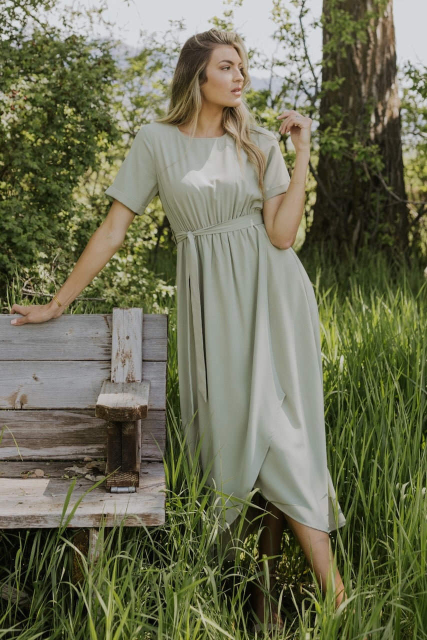 Modest Wrap Maxi Dress - Simple Bridesmaid Dress | ROOLEE