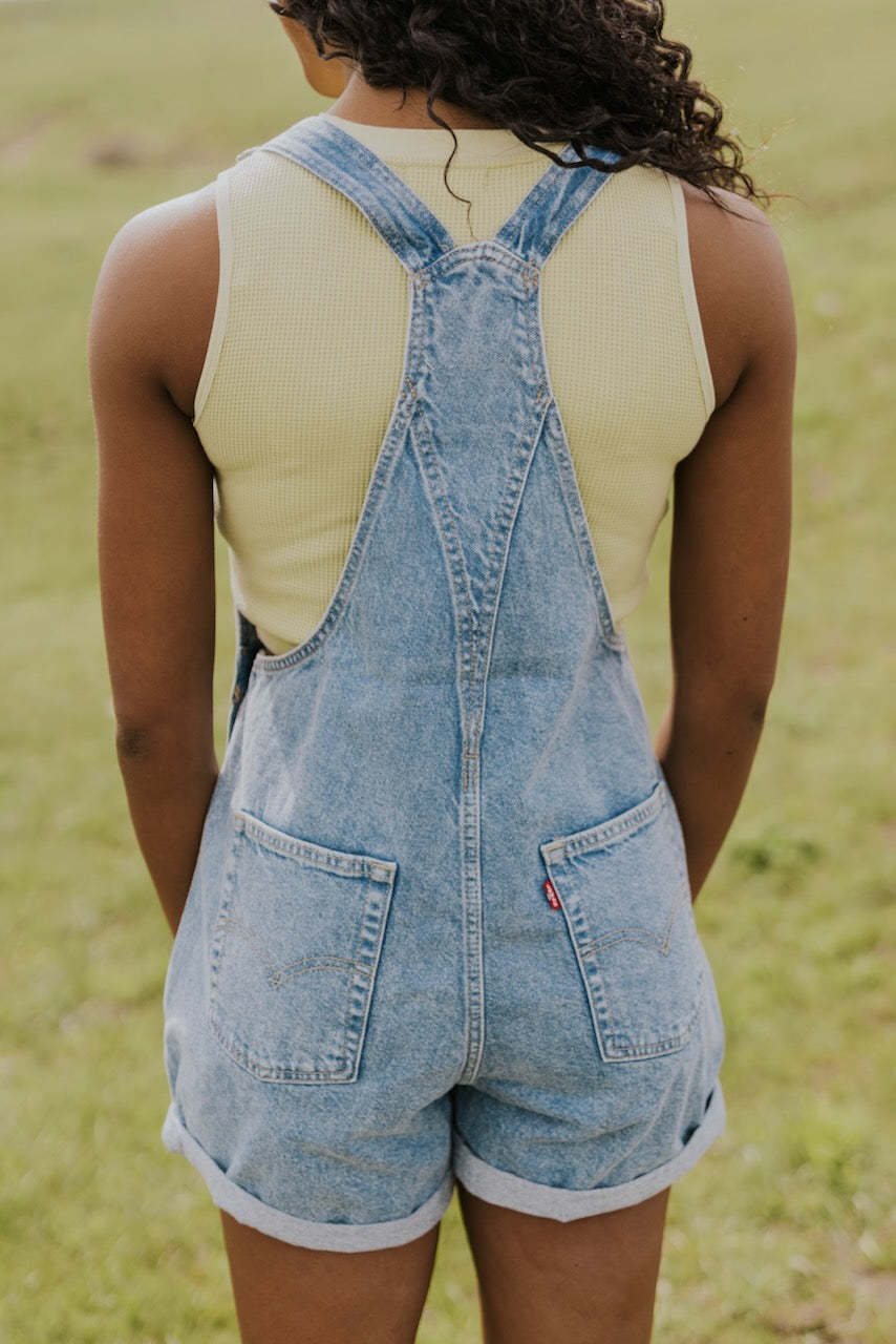 levi overall shorts womens