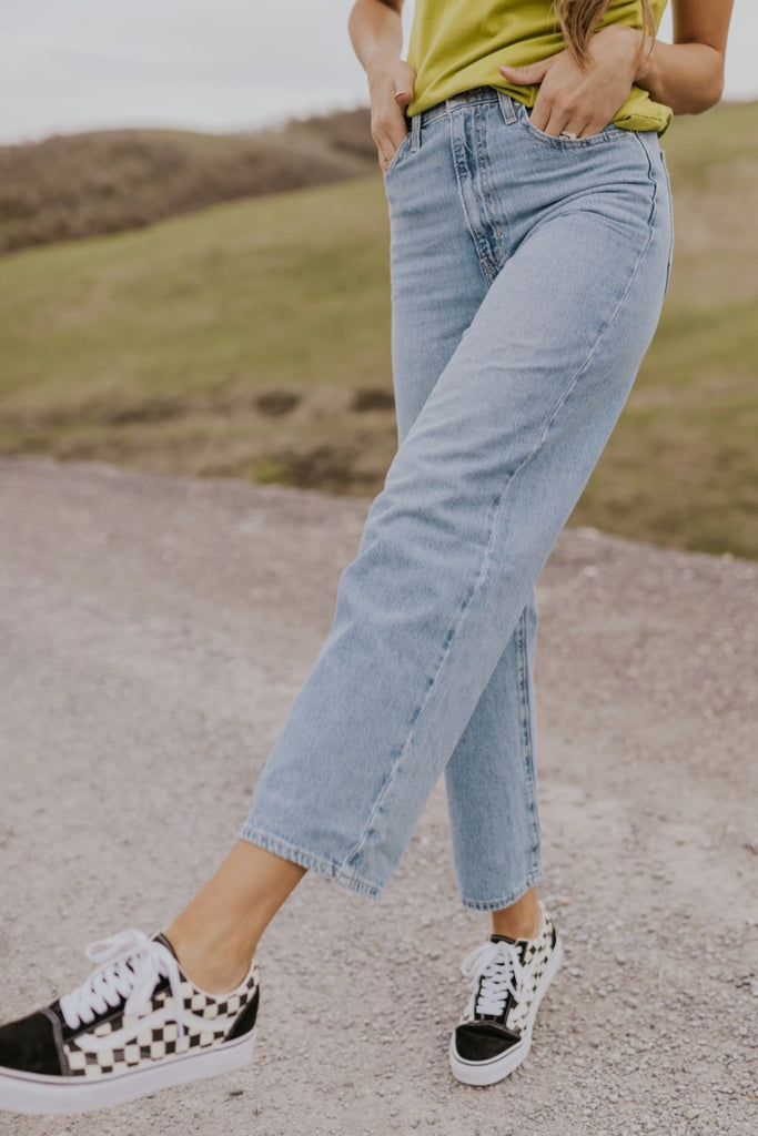 High Waisted Straight Jeans - Women's Denim | ROOLEE