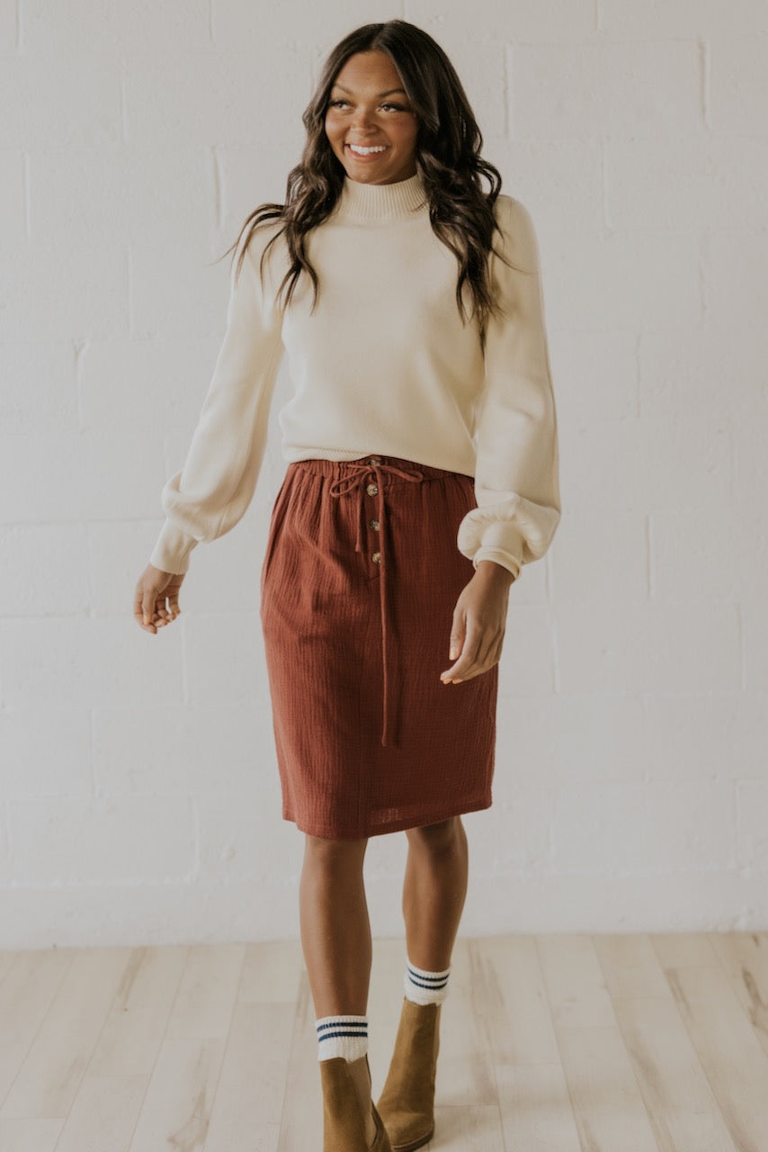 Keep Playing This Song Textured Skirt
