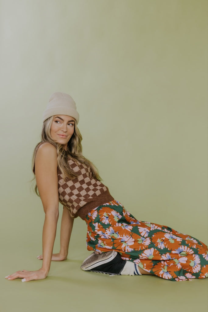 Floral Button Skirt - Modest Skirt for Women | ROOLEE