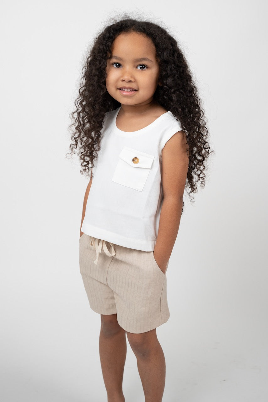 Girls White Tank Top - Spring Staples for Kids | ROOLEE Kids