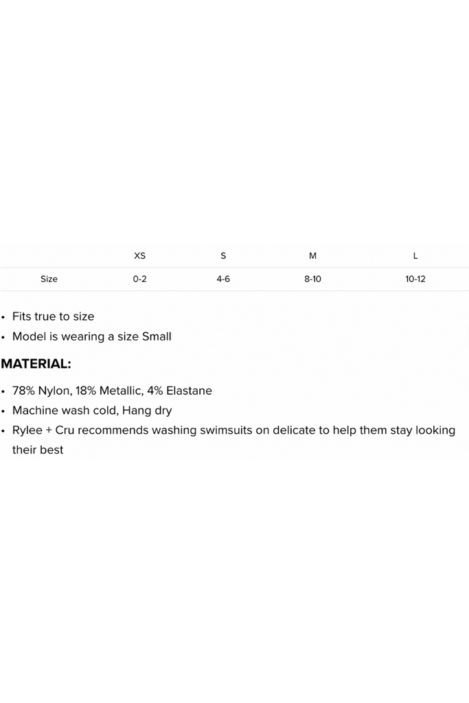 Rylee And Cru Size Chart