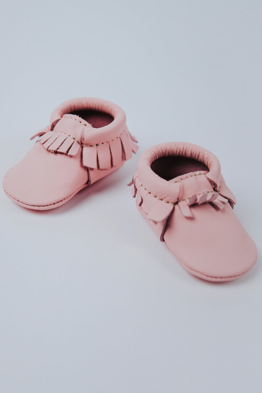 pink newborn shoes