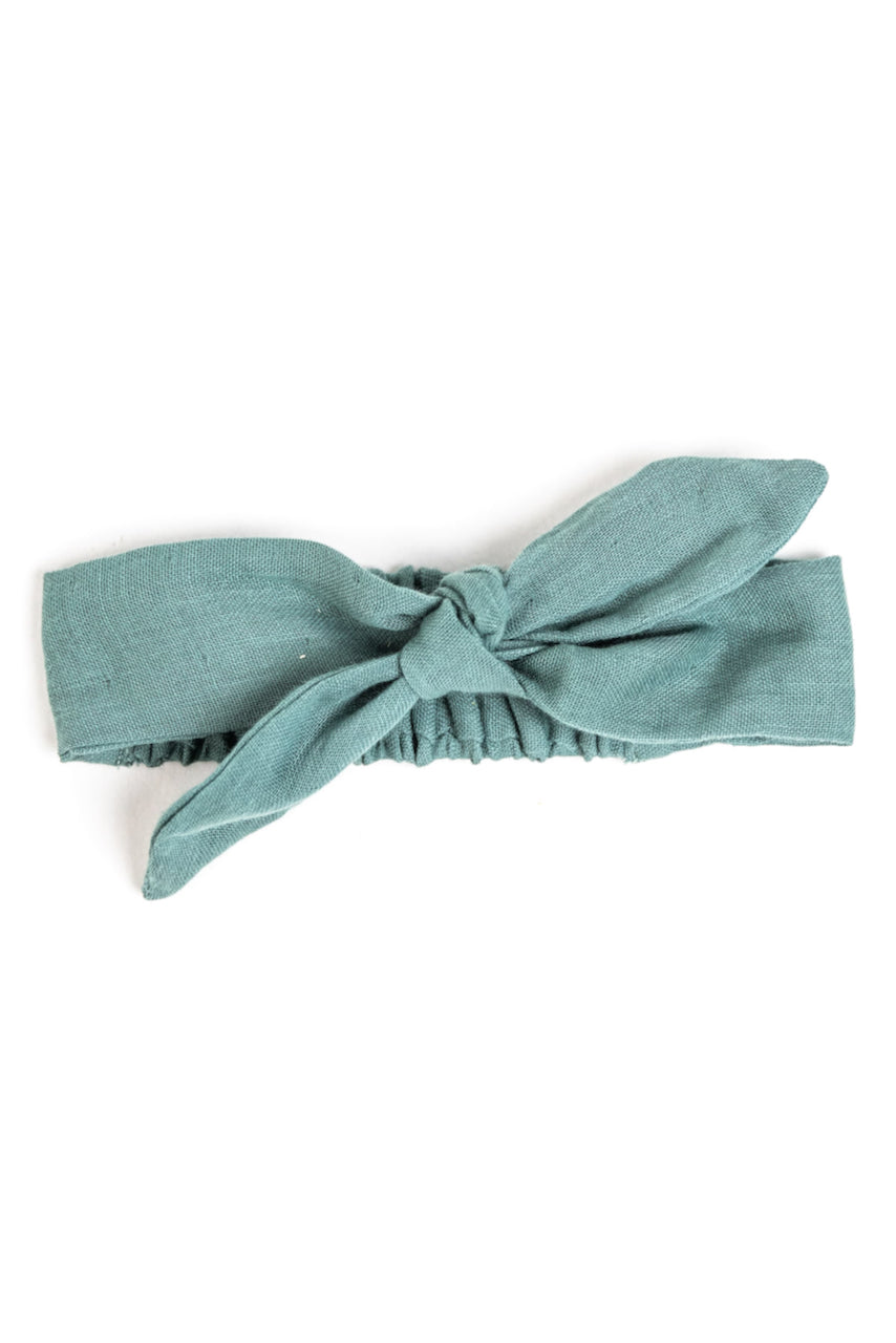 teal baby headband