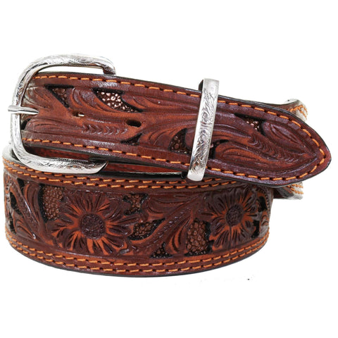 B-1984-35 Fawn Tooled Leather - 19843521