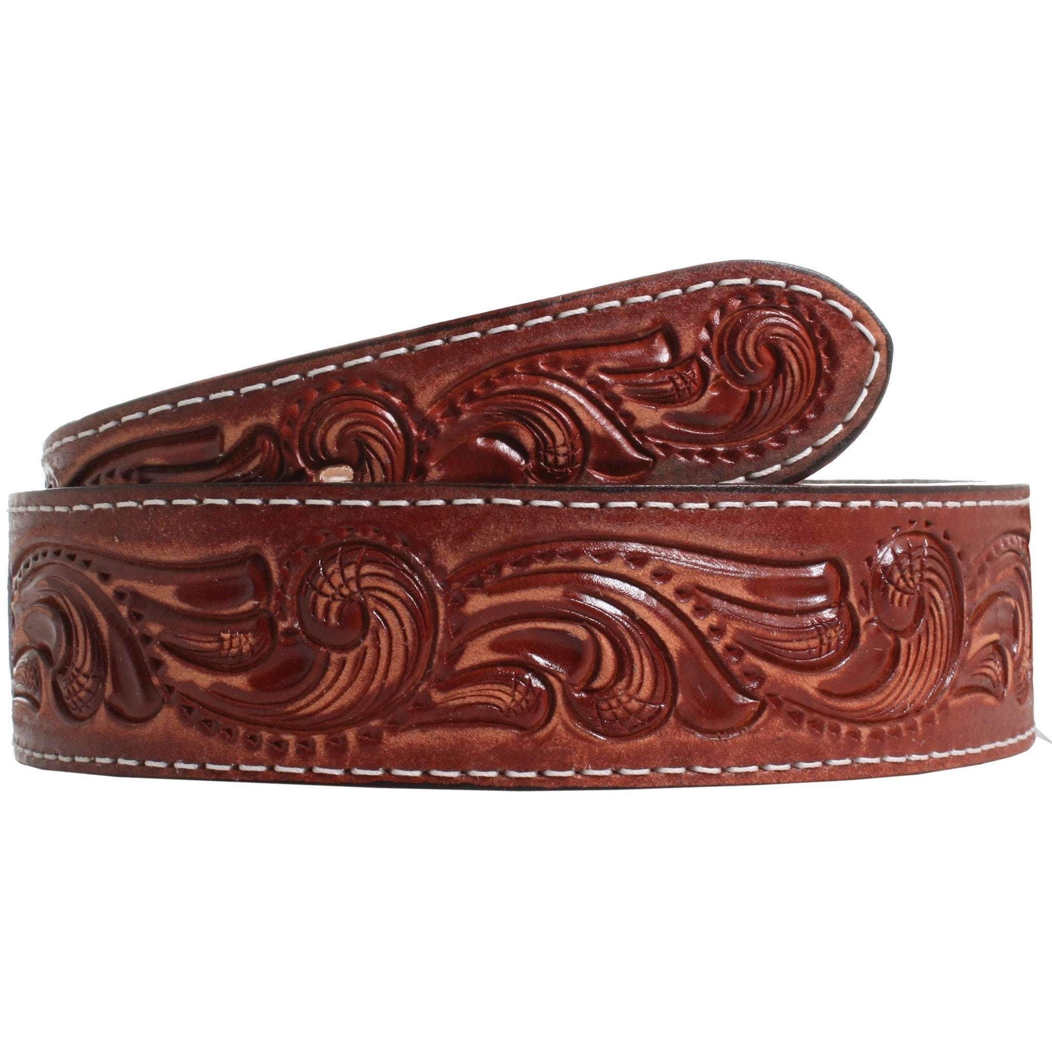 B706 - Red Floral Studded Belt - Double J Saddlery 46