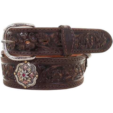 Double J Saddlery B1120 Vintage Ostrich Belt