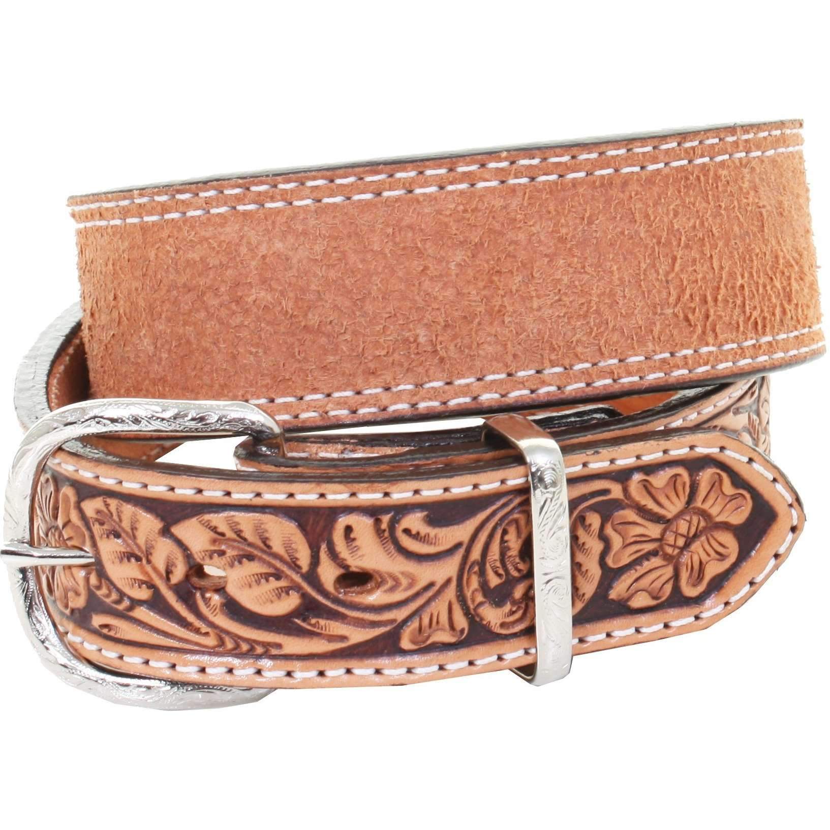 B-1984-35 Fawn Tooled Leather - 19843521
