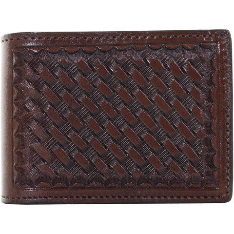 Double J Saddlery Men's Tooled Bifold Wallet