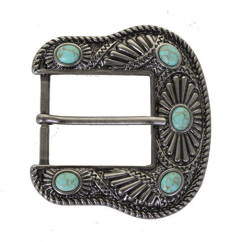  ToSSme Western Cowboy Buckle 38MM Antique Silver Belt Buckle  Set 1.1/2 Wide Men's Buckle : Clothing, Shoes & Jewelry