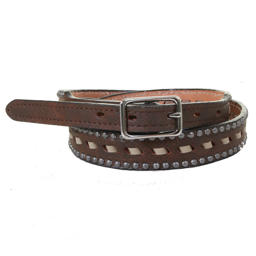 B1151B - Bomber Leather Buck Stitched Belt - Double J Saddlery