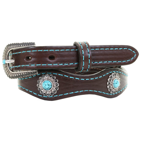 Baby Concho Belt. Hand Tooled. Moveable Conchos. – Outlaw Spirit