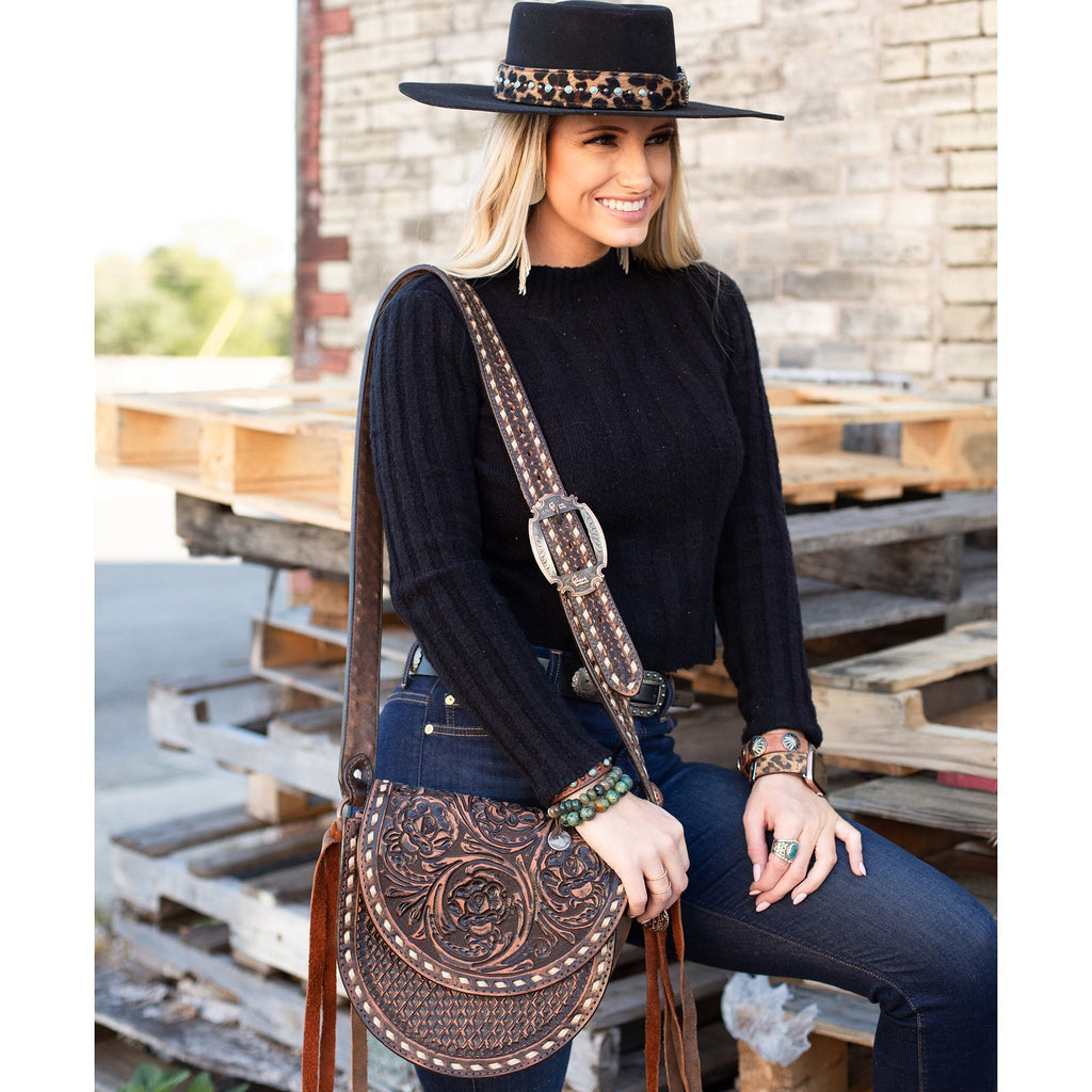 Braided Leather Hat Band With Feather – Stars and Studs Boutique