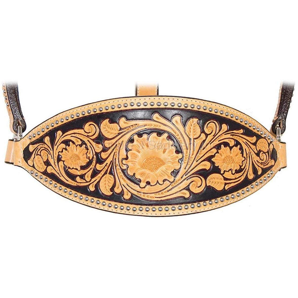 HBH11 - Skirting Leather Painted Tooled Bronc Halter – Double J Saddlery
