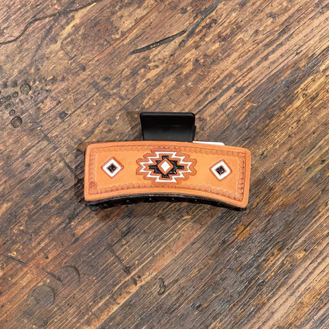 Tooled Leather Hair Clip – Wall Leather Co.