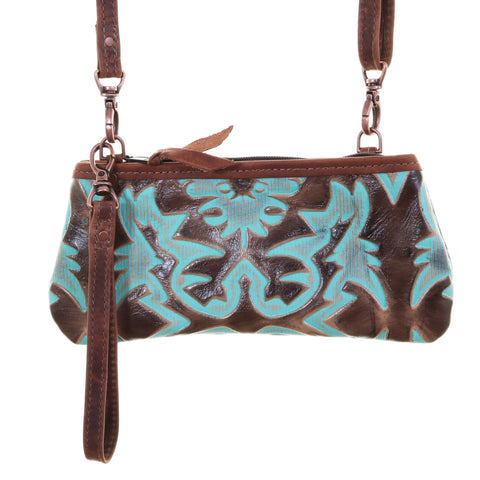 Embossed Leather Crossbody Strap in Turquoise Laredo – Horse Creek  Outfitters