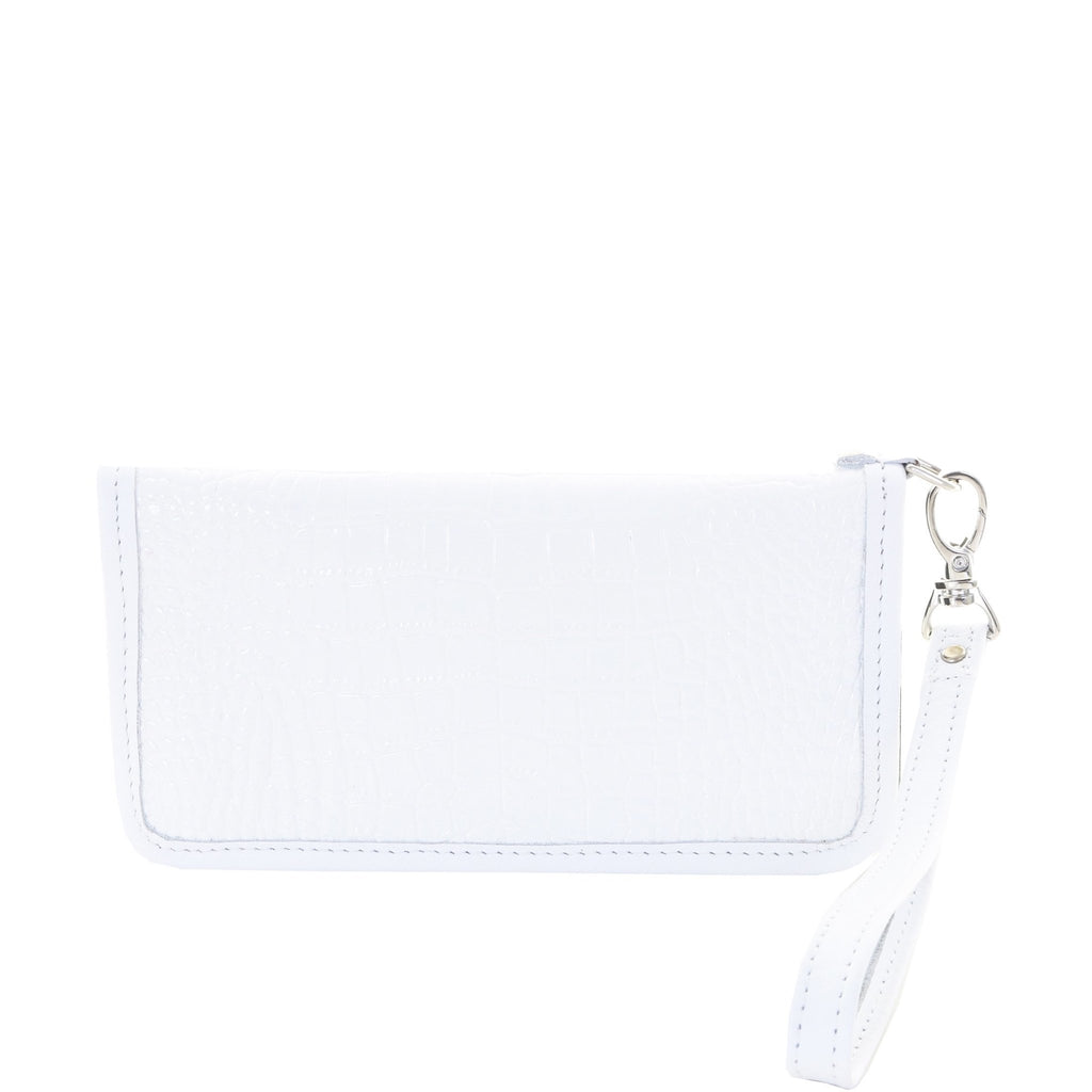 LZW41 - White Gator Print Ladies Zipper Wallet – Double J Saddlery