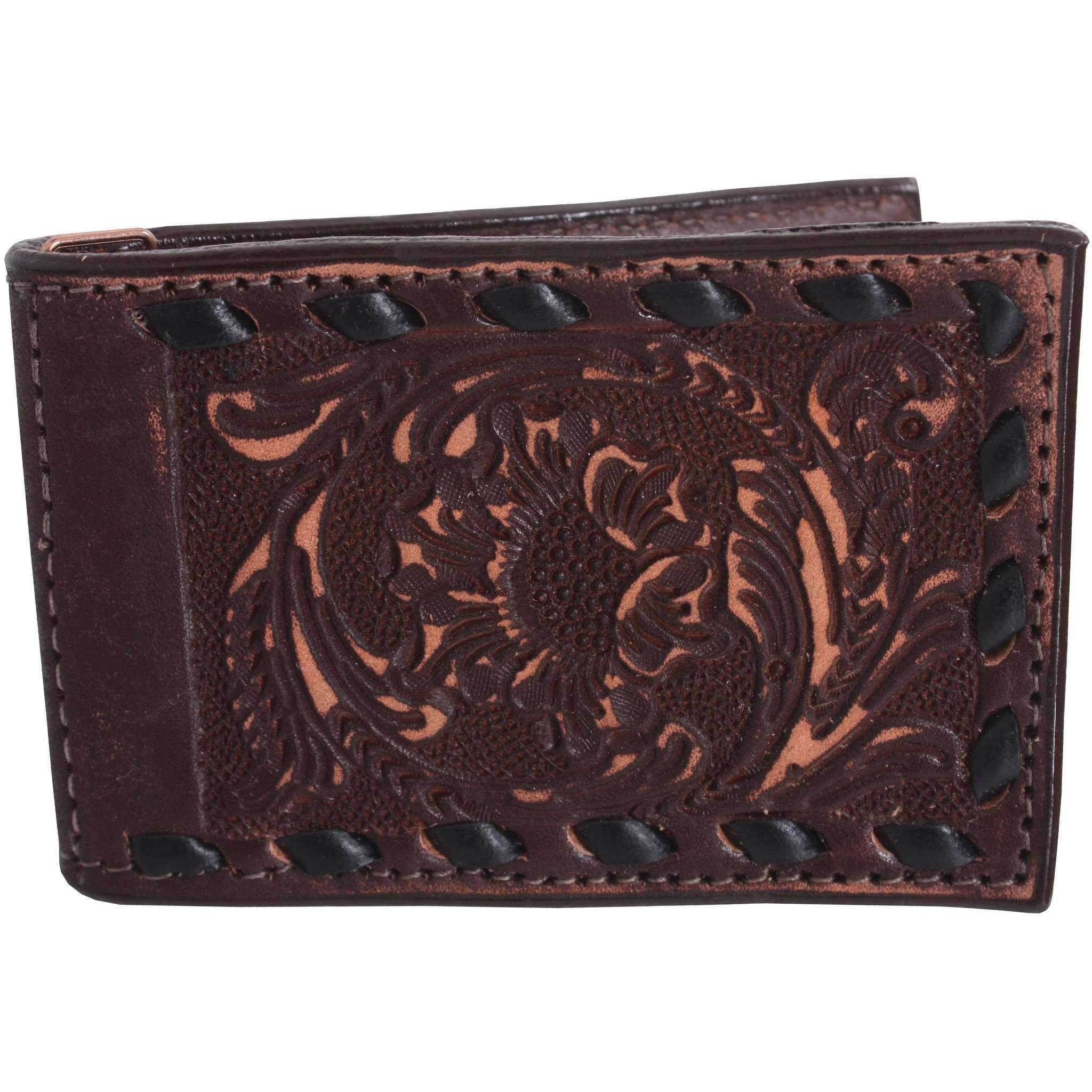 MC80 - Vintage Hand-Tooled Money Clip - Double J Saddlery