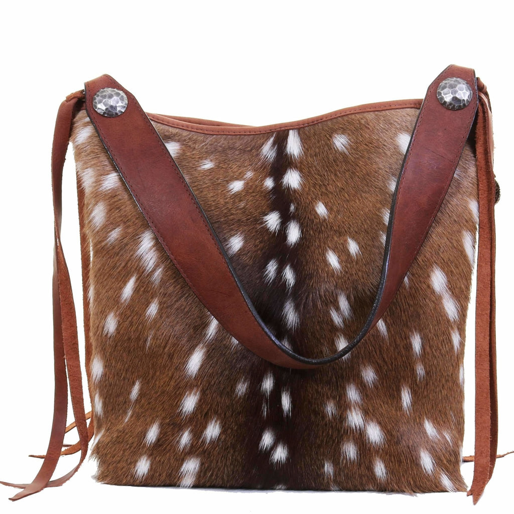  Exotic Axis Deer Hide Print Tote Bag : Clothing, Shoes & Jewelry