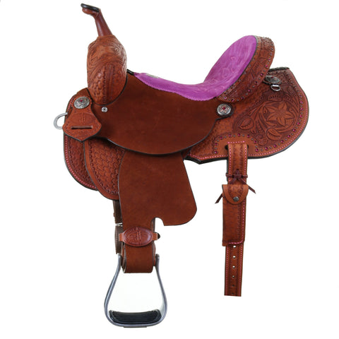 13” Double J Feather Lite Barrel Saddle – Block Saddle Company, LLC