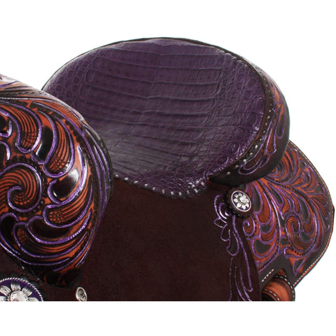 Double Diamond Platinum Barrel Saddles – Custom Leather Superstore