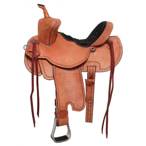 #15812: 12 Double T Youth/Pony Embroidered Star Barrel Saddle