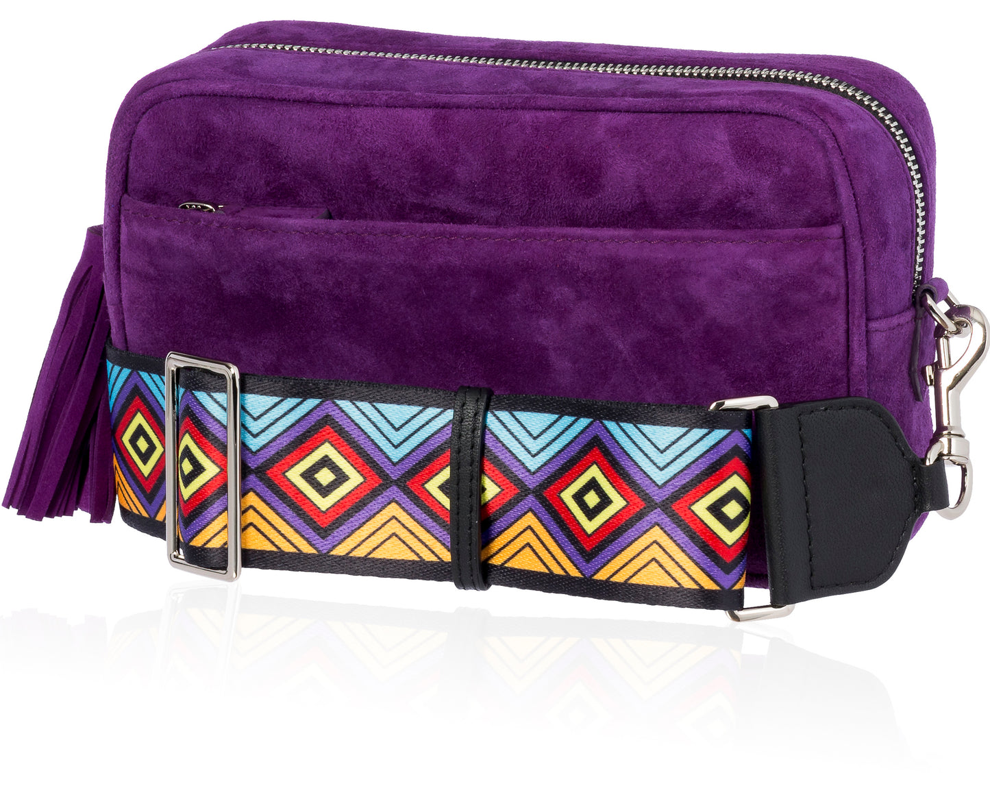 Crossbody bag Ba&sh Purple in Suede - 32587953