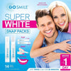 Go Smile Super White Teeth Whitening System Snap Packs 14 Count