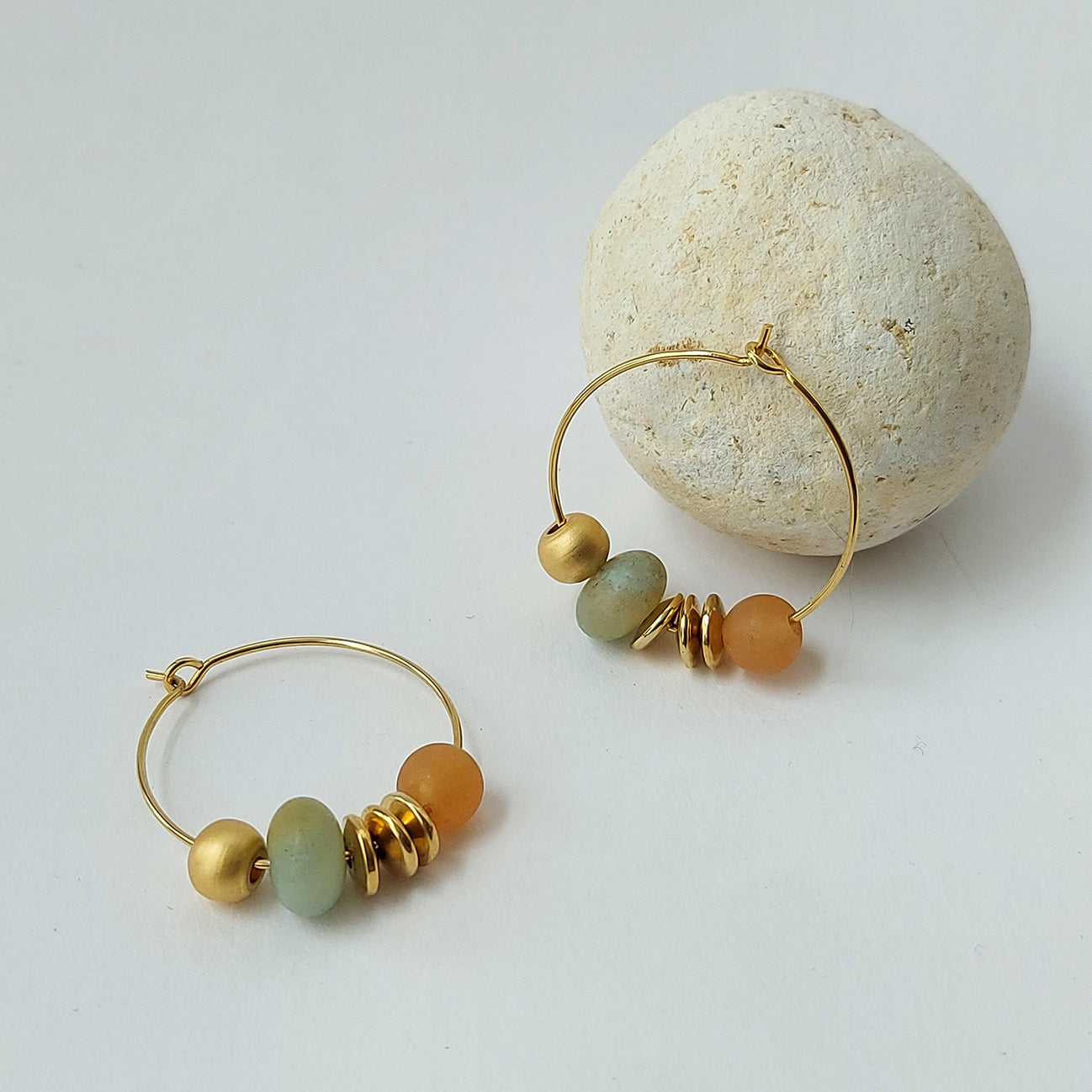 Brass & Bold - Atoll Beaded Hoops