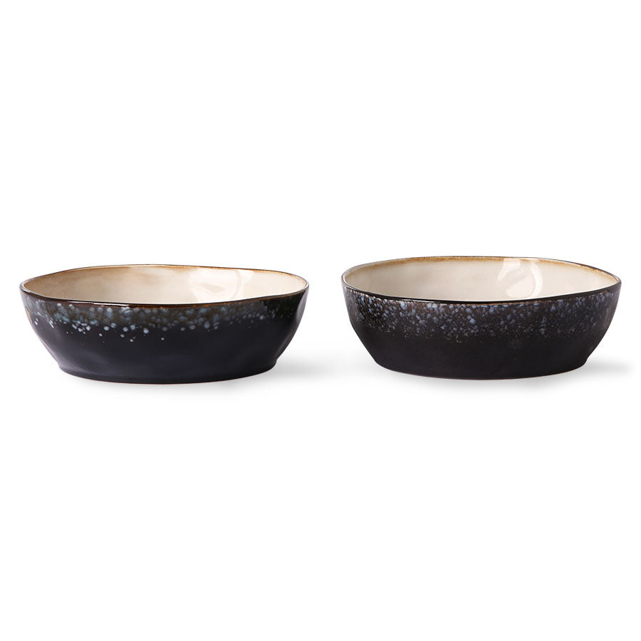 70s Ceramics: pasta Bowl: galaxy (set of 2)