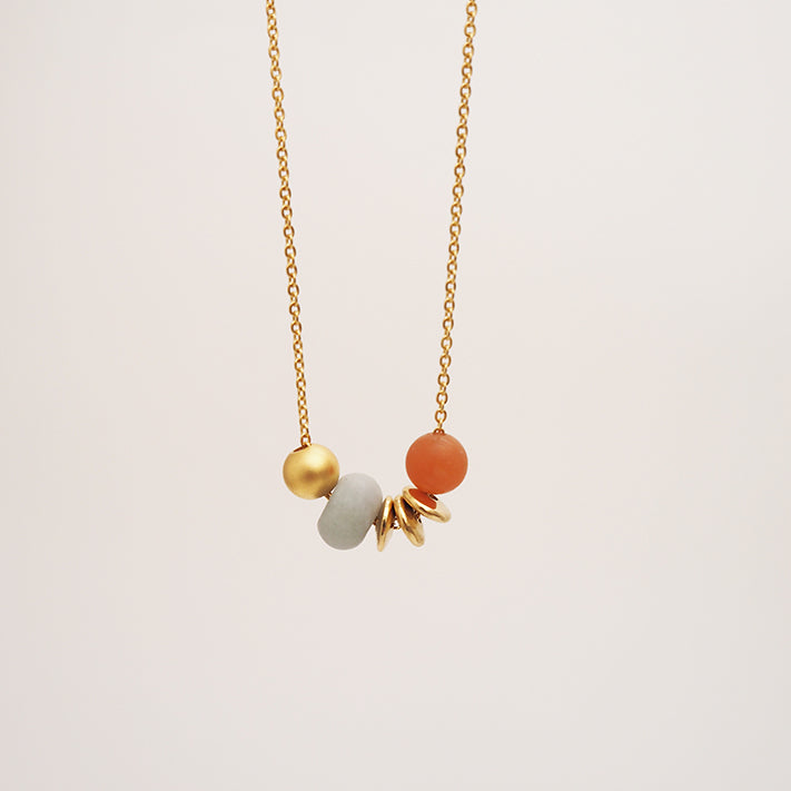 Brass + Bold - Abacus meets atoll necklace