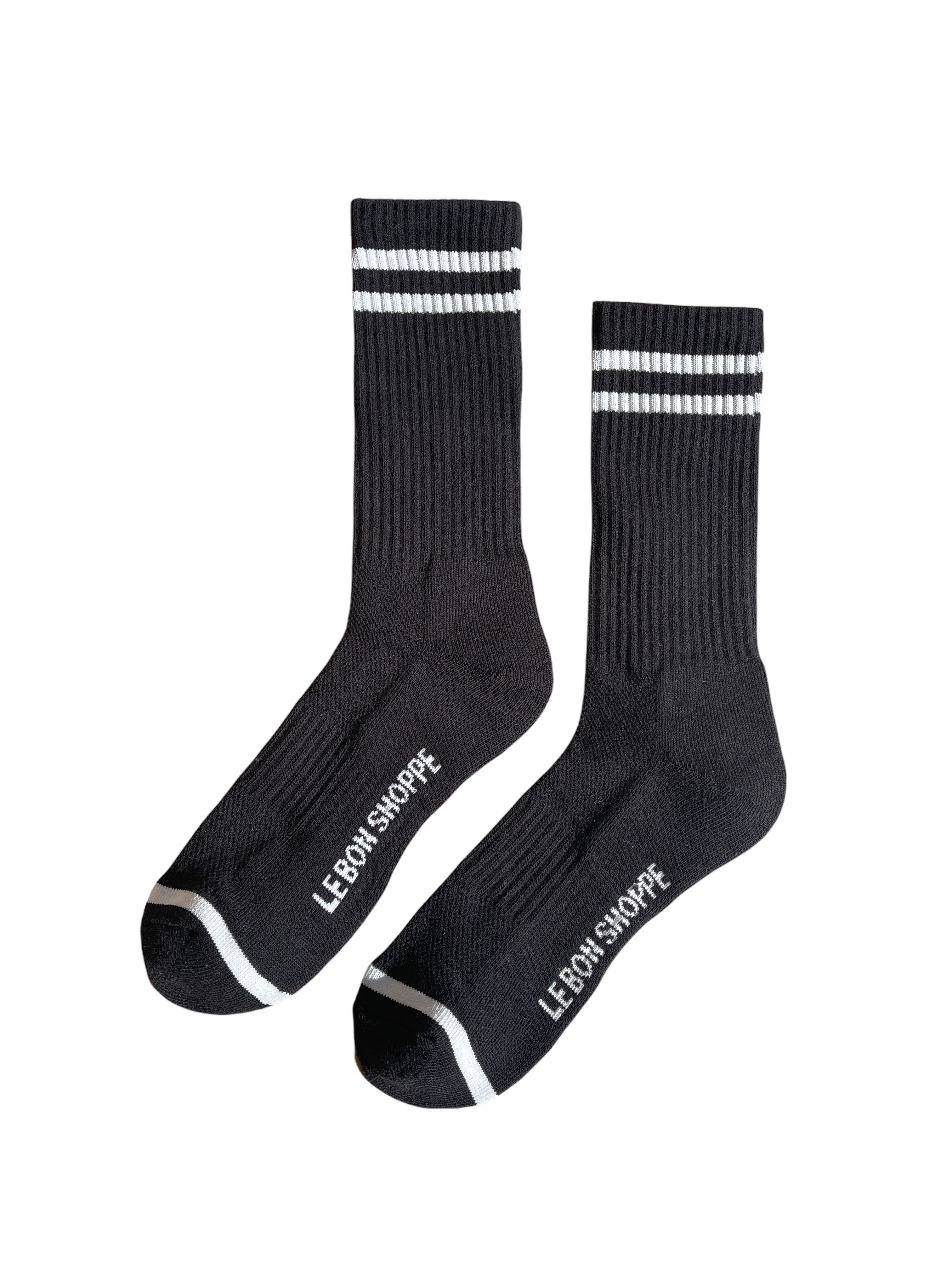 Extended Boyfriend Socks - Noir