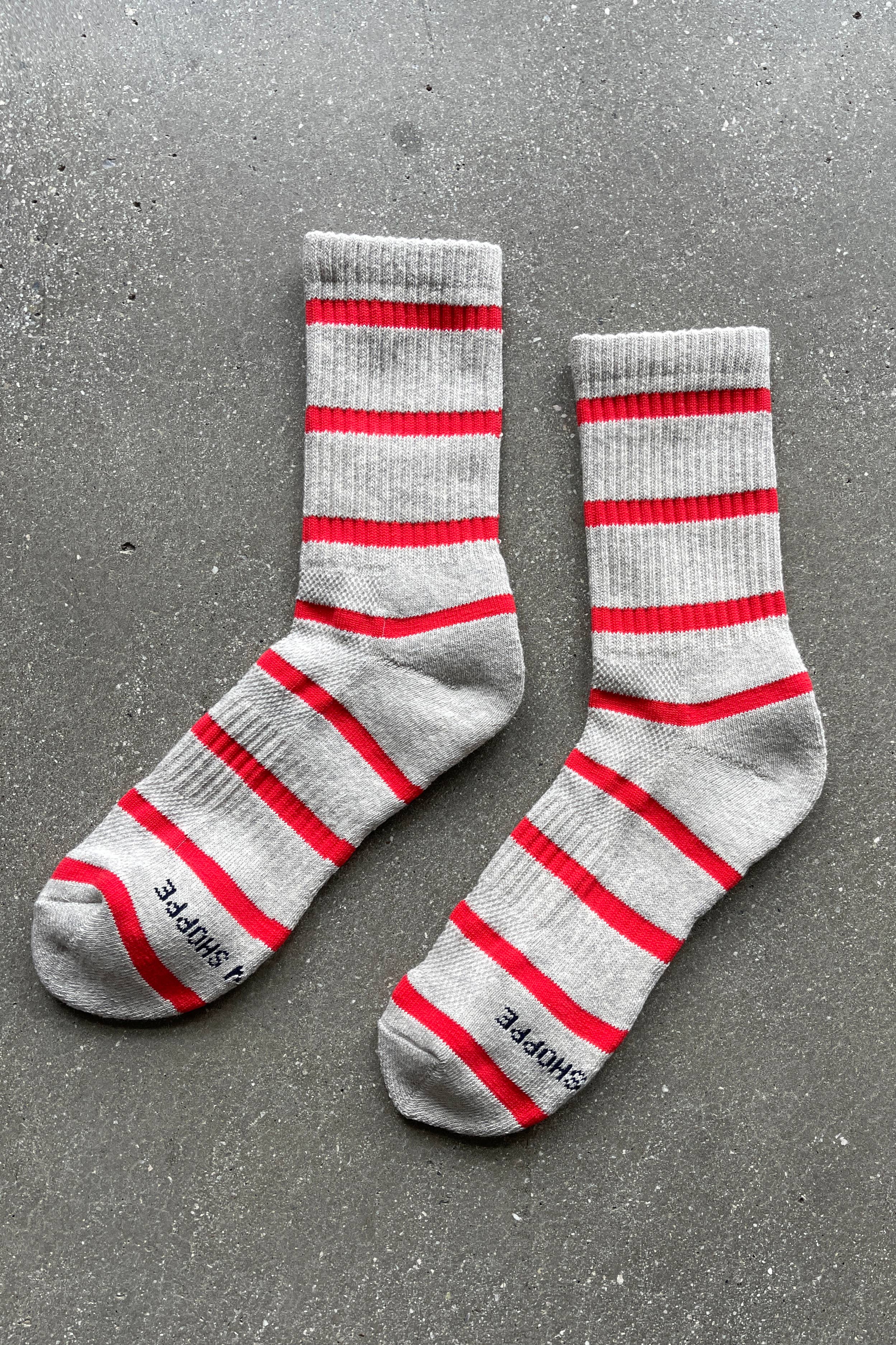 Boyfriend Socks - Red Stripe