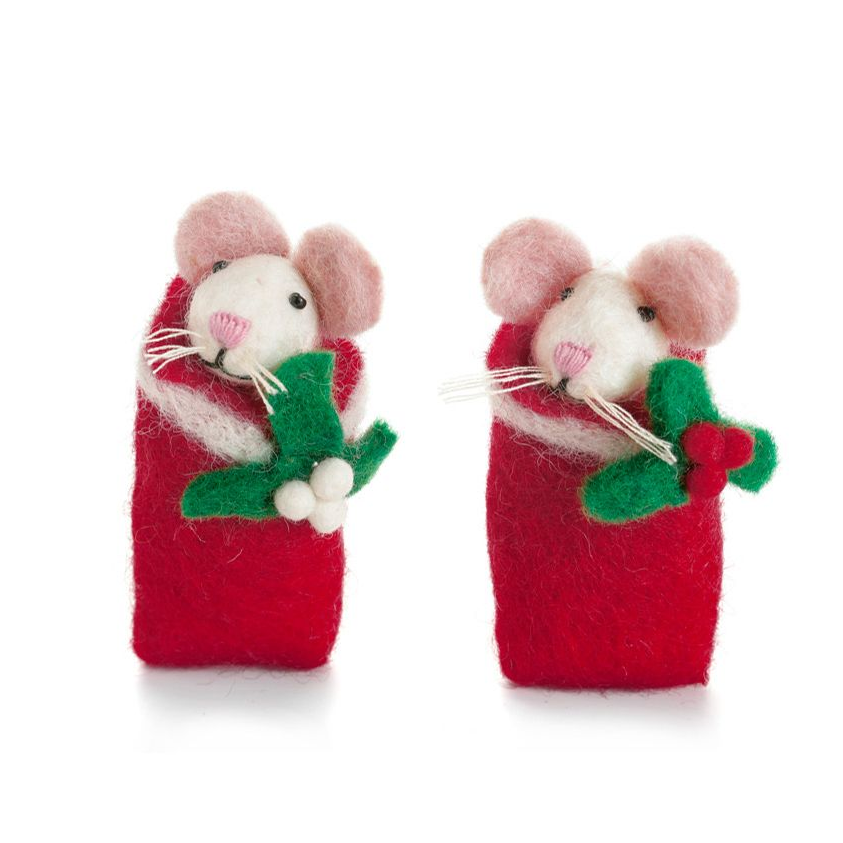 Amica - Swaddling Mice - Mistletoe & Holly