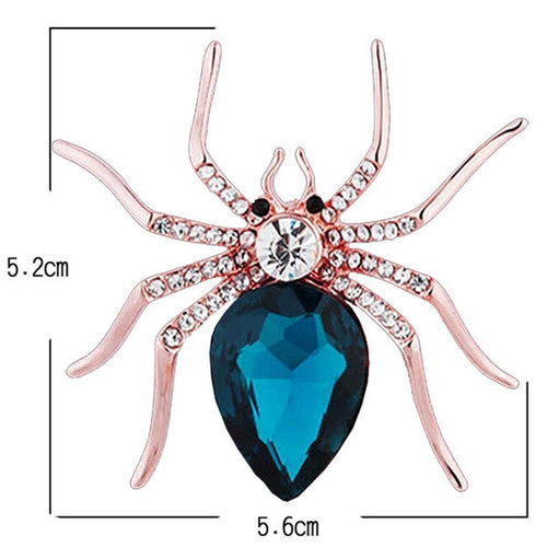 Large Crystal Spider Brooch, SKU: P1052-GAB